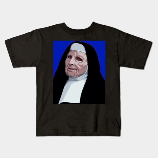 nun bank robber Kids T-Shirt by oryan80